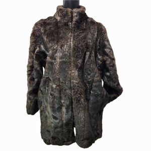 VTG 80s Faux Fur Mink Brown 'Created by ShirLee' Coat
